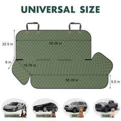 NECKORY backseat cover scratch-resistant fabric protects seats from claws.