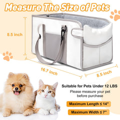 NECKORY center-console-dog-seat with adjustable straps prevents sliding