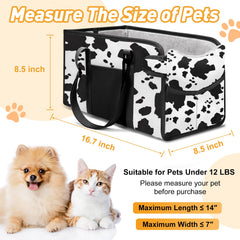NECKORY dog car seat with adjustable safety leash for controlled journeys