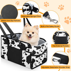 NECKORY dog car seat with washable cushion for easy cleanup after trips
