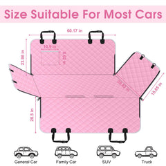 NECKORY dog seat cover with side wings protects door edges during travel.