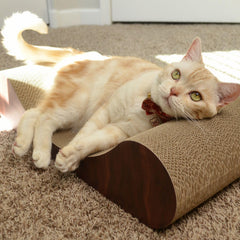 Necoichi Cardboard Cat Scratcher Bed reversible usage for flexible setup.