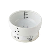 Necoichi elevated ceramic cat water bowl supports comfortable drinking posture.