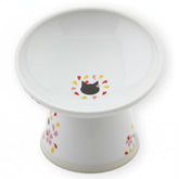 Necoichi raised cat bowl with sakura floral tilt for whisker comfort.