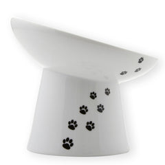 Necoichi dishwasher safe raised bowl cleans quickly after meals.