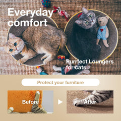 Necoichi circular cat bed made from 100% recycled paper
