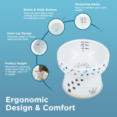 Necoichi water bowl non-slip ring—prevents spills during drinking.
