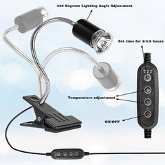 Neeenn Hermit Crab Heat Lamp timer lets you schedule basking sessions.