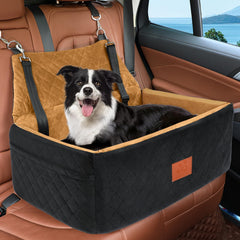 NEEZUKAR dog car seat large-size for secure travel.