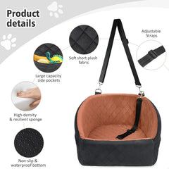 NEEZUKAR booster seat with side pockets for toys and essentials