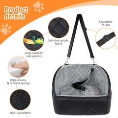 NEEZUKAR dog car seat storage pockets keep toys and supplies handy