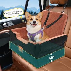 NEEZUKAR memory foam dog seat provides a smoother ride.
