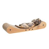 Nekosan cat-scratcher-bed 27.5-inch lounge with a cat resting comfortably