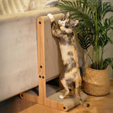 Nekosan T-shaped large scratcher shown horizontally for extended stretch play