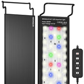 NEOAQLUX LED aquarium full-spectrum lighting highlights vibrant plants and fish colors.