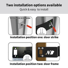 Neobay steel cat door latch blocks dogs from entering the cat zone.
