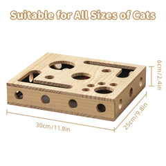 NeoNava scratch puzzle maze reveals treats inside to stimulate mind and deter furniture scratching.