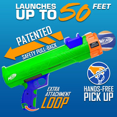 Nerf Dog Green Tennis Ball is high-visibility for quick spotting during play.