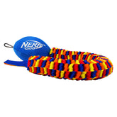 Nerf Dog Rainbow Vortex Chain Tug closeup showing ridged surface for gum massage