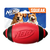 Nerf Dog Rubber Football with interactive squeaker for fetch and backyard play
