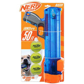 Nerf Dog Tennis Ball Blaster ready for outdoor fetch at up to 50 feet