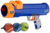 Nerf Dog Tennis Ball Blaster overview for easy outdoor fetch with small dogs.