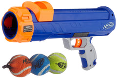 Nerf Dog Tennis Ball Blaster overview for easy outdoor fetch with small dogs.