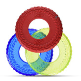 Nerf Dog Tire Flyer red 10-inch disc for easy tracking during fetch.