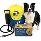 Nest Essentials Herding Ball exterior uses tough 1680D fabric for rugged outdoor play.