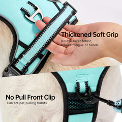 NESTROAD padded webbing with breathable mesh keeps dog comfortable during long walks