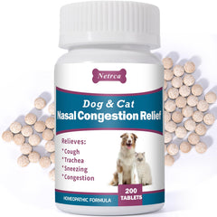 Netrca dog nasal congestion relief pack promotes easier breathing.