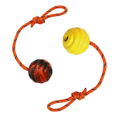 Nevperish durable rubber ball emphasizing long lasting play and chewing resistance