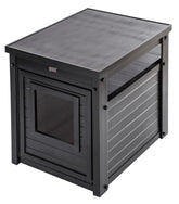 New Age Pet ECOFLEX Litter Loo front view conceals a litter box with stylish end-table appeal