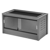 New Age Pet Mojave Lounge front view with sliding doors for easy access and feeding.