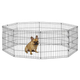 New World 24in Exercise Pen indoors showing secure play area for small pets.