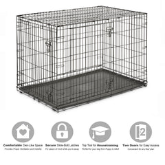 New World 48-inch crate folded for travel and storage