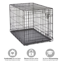 New World 36-inch crate interior with ventilation supports calm crate training.