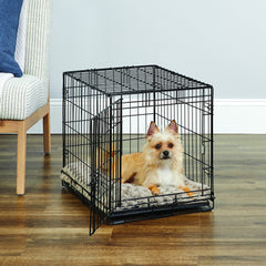 New World crate with Paw Block latch for added pet security.
