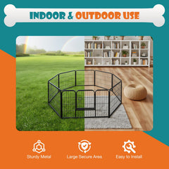 NEWBULIG dog playpen indoor 24in custom shape panels enable flexible play area