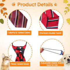 Newcotte pink-red-black color variety ready-to-wear dog ties for events
