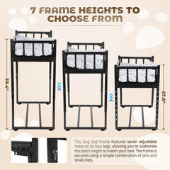 NewEle Beside Dog Bed sturdy metal frame supports daily use for pets.