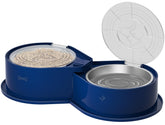 Newget stainless steel dog bowl set with lids keeps food fresh.