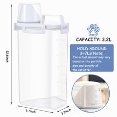 Newivi cat litter storage bin with sealed lock to keep contents dry.
