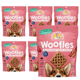Newman's Own Bacon & Berry Woofles bag shown for training rewards.