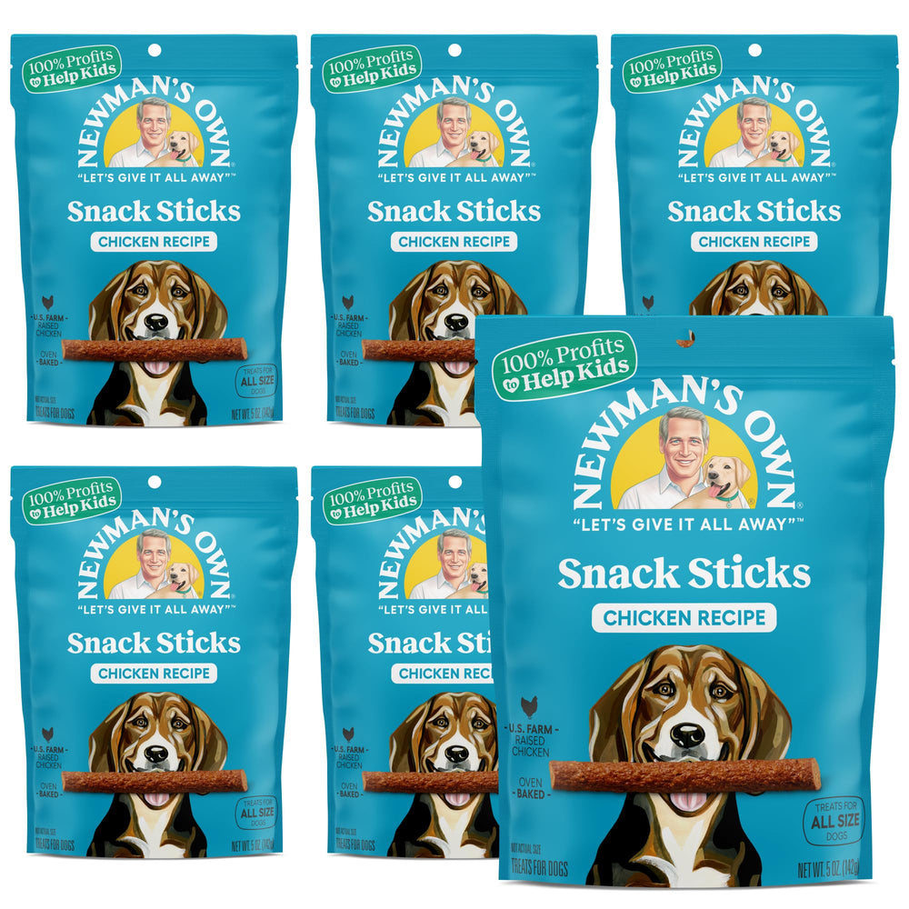 Newman's Own chicken snack sticks in a resealable bag for training rewards