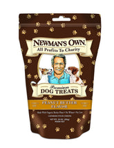 Newman's Own dog biscuits peanut butter heart-shape six-pack for tasty training rewards.