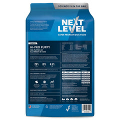 Next Level HI-PRO Puppy kibble in a bowl for daily feeding.