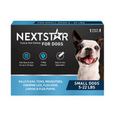 NEXTSTAR flea and tick topical bottle shown for quick 30-day protection on dogs.