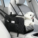 Nibnozy center console dog car seat with crinkle texture for durable travel
