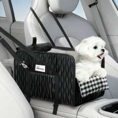 Nibnozy center console dog car seat with crinkle texture for durable travel